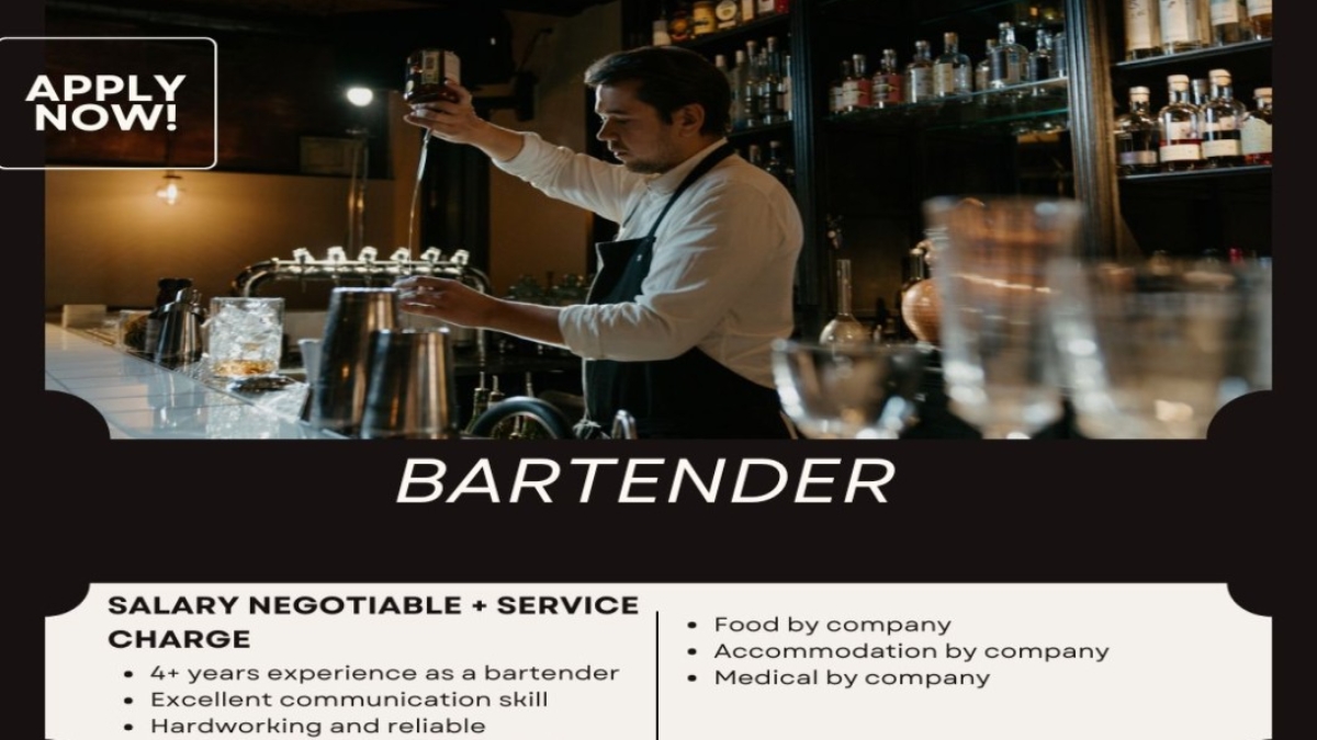 Exciting Bartender Job Opportunity at a Maldives Resort!